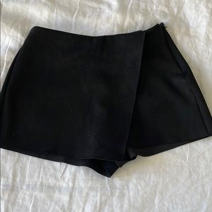Black Zara Asymmetric Skort